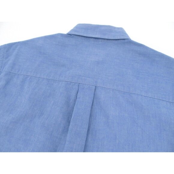 Vintage 90s Britches of Georgetowne Shirt Mens Medium Blue Chambray Button Down - Picture 4 of 11